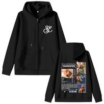 Singer Sabrina Carpenter Music Album Cover Zipper Hoodie Men Women Jacket Unisex Fashion Pop Music Hoodies Coat S