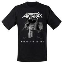 Anthrax Men Among the Living Short Sleeve T-Shirt, Black, Small L