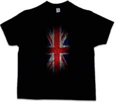 VINTAGE UK UNION JACK FLAG Kids Boys kids boys T-Shirt England Great Britain Queen Banner 130