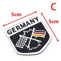 3D aliuminio automobilių automobilio emblema Vokietijos Vokietijos vėliavos logotipo grotelių ženklelio lipdukas
