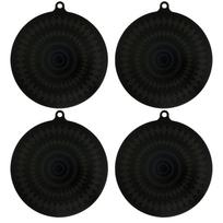 4 vnt. Indukcinės kaitlentės silikoninis kilimėlis Kaitlentės apsauga Elektrinės viryklės dangtelis Virtuvės termochrominis maisto padėkliukas Puodo padėkliukas (as the picture,26.5x24 cm)