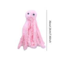 Pet Plush Toy Cat Catnip Octopus Shape Toy Bite Resistant Interactive Pet Cat Plaything Dog Teeth Cleaning Chew Toy Pet Supplies rožinė
