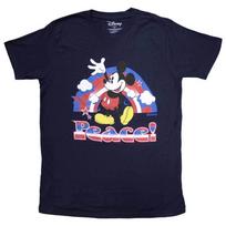 Mickey Mouse Unisex T-Shirt: Peace (XX-Large) L