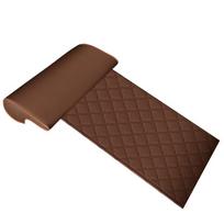 Universal Car Seat Extender Cushion Leather Foam Knee Pad Leg Support Pillow  Long-Distance Driving Coffee-Rhomboid