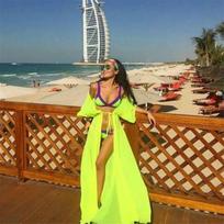 Women's Bikini Sunscreen Long Blouse Short Sleeve Holiday Bikini Cover Up Swimwear Bathing Suit sleeveless rožinė raudona spalva
