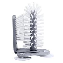 (Nikita) Kūrybinis siurbimo puodelis stiklinių butelių valymo šepetys Virtuvės Rotate Wash Cup Brush One Size pilka spalva