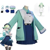 Sucrose Cosplay kostiumo perukas Genshin Impact Sucrose Moterys mielas JK uniformos žaidimo kostiumas XS-costume and wig