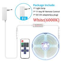 DC 12V COB LED juostos šviesos juosta RF pritemdoma foninio apšvietimo lempos juosta, skirta virtuvės spintelės automobilio dekoravimui su EU kištuku 1M-EU Plug