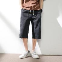 Summer Men's Jeans Denim Breeches Calf-Length Casual Shorts Washed Cotton Drawstring Straight Capris Pants Big Size 8XL 8XL juoda