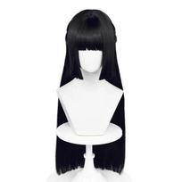 Hoshimi Miyabi Cosplay Wig Game ZZZ Long Black Braided Wig Heat Resistant Synthetic Hair Halloween Anime Wigs + Wig Cap One Size
