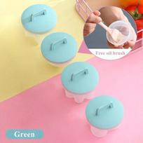 4PCS/Set Kitchen Eggs Steamer Breakfast Omelet Mold With Free Oil Brush Kichen Accessories Tools žalia