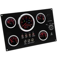 12V 5 Gauge Set Instrument Panel 0 to 120MPH 0 to 8000RPM Red LED 0 to 5bar 0 to 73psi for Marine Boat Car