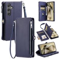 For Motorola Moto G67 Power 5G Case RFID Blocking Zipper Pocket Leather Wallet Phone Cover with D