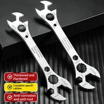 1Pcs Multi-Function Double-End Fixed Wrench Multifunctional Air Conditioner Open End Wrench Ultra-Thin Flat Wrench Tool Onesize