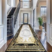Nordic Luxurious Style Long Corridor Carpet Marble Decoration Runner Hallway Home Aisle Floor Mats Living Room Entryway Area Rug 60x200cm