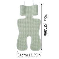Stroller Cooling Pad Baby Stroller Cooling Seat Pads Kids Pram Comfortable Soft Pad Baby Sleep Cushions Ice Silk seat Mattress žalia