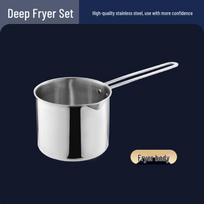 304 Stainless Steel Deep Fryer Mini Oil Pot - Increased Depth Compact Fryer for Baby Food Single Pot