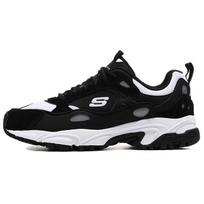 Skechers Stamina Fabric Synthetic Leather Comfortable Round Toe Shock Absorbing Wear Resistant Low Top Dad Shoes Men sneakers Black White 666058-BKW 41