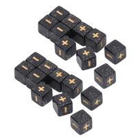 20Pcs 16mm Dice Set Math Operation Calculation Minus Sign Plus Toys for Kids Classroom Teaching Supplies Black juoda