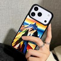Capa Case for iPhone 17 Air 16 Pro Max 15 Plus 11 13 Mini 14 12 Back Phone Cover Nature Mountain Peaks iPhone 16e