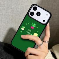 Capa Case for iPhone 17 Air 16 Pro Max 15 Plus 11 13 Mini 14 12 Back Phone Cover Vegan Vibes Eat Plants soft iPhone 15