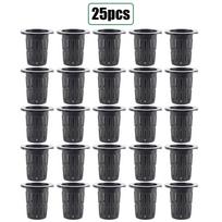 25PCS Pot Net Cups Slotted Mesh Wide Lip Filter Plant Net Pot Bucket Basket Vegetable Garden Grown Netted Baskets