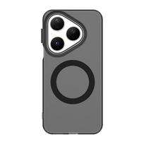 For Huawei Pura 80 Case Magnetic Wireless Charge Fundas Huawei Pura 80 Pro Coque Matte Translucent PC Phone Cover Pura 80 Pro Huawei Pura 80 juoda