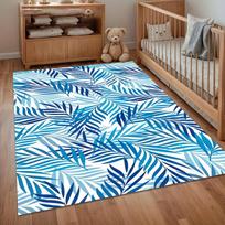 Tropical Palm Leaf Area Rug for Living Room Bedroom Coastal Beach Botanical Home Decor Soft Non Slip Washable Floor Mat 40x60cm