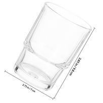 2Pcs Glass Toothbrs Cup Holder Bathroom Supplies Clear Glass Toothpaste Storage Holder Toothbrush Cup Bathroom Supplies skaidri