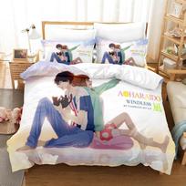 AO HARU RIDE Patalynės komplektas Viengulis Twin Pilnas Queen King Dydžio Lova Suaugusiems Vaikams Miegamojo Antklodės užvalkalų Rinkiniai 3D Spausdinimo Anime Paklodės Rinkinys 135x200cm