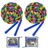 Double Dutch Jump Rope 16 Ft 2 Pack Long Jump Rope Kids Adults Skipping Rope Soft Beaded Multiperson Jump Rope