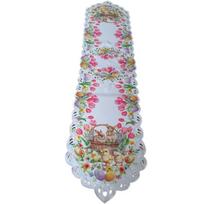 Little Chick Easter Table Flag Tulip Flower Anti Slip Rabbit Dining Table Cloth Waterproof Oil-resistant Easter Table Runner (WHITE,White Tulip 176cm&30*220cm) balta