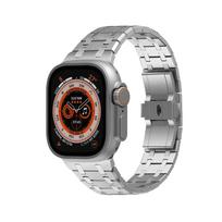 Link Bracelet for Apple Watch Ultra 2 Band 49mm 9 8 7 45mm 41mm Stainless Steel Strap iWatch SE 6 5 4 3 2 1 44mm 40mm 42mm 38mm 42 44 45 49mm sidabras
