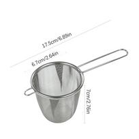 1PC Single Ear Shape Reusable Tea Strainer Teapot Leak Filter with Stainless Steel Handle Coffee Herb Spice Diffuser sidabras