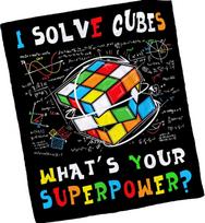 Funny Speed Cubing Throw Blanket for Couch Lightweight Plush Fuzzy Cozy Soft Blankets Quilt Decorative Sofa Travel 100cmx150cm