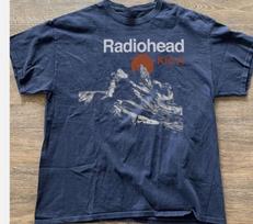 Radiohead Kid A Albums Tour Rare navy T shirt short sleeve tee XL