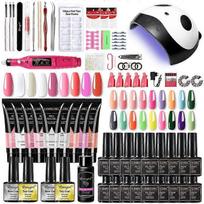 Poly Nail Gel Set for Nail Extensions Gel Nail Polish Set With LED Nail Dryer Manicure Set Kit 4