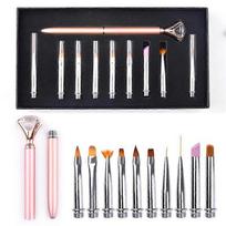 Nail Brush Set Manicure UV Gel Brush Pen Transparent Acrylic Nail Art Painting Drawing Brush Phototherapy Tools B