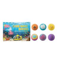 Under the Sea Kids Bath Bombs - 6-Pack Scented, Color-Changing Fizzy Balls with Ocean Life Scents 1set