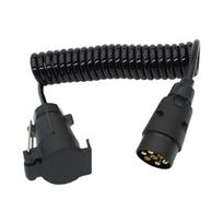 Trailer Truck Light Board 7Pin Extension Cable Lead Male To Female Wire Plug Socket Connector Part Coupling kaip parodyta spalva