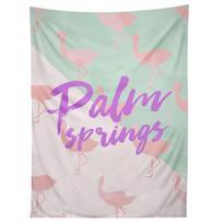 FLAMINGO PALM SPRINGS tapestry 75x100 juoda