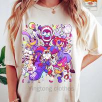 The Amazing Digital Circus Periphery T-shirt Men and Women Summer Cotton Y2K Clothing Fashion Comfortable Short Sleeve Tops XS smėlis