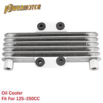 Moto Oil Cooler Motorcycle Oil Radiator Dirt Bike 2t 250cc Engine Universal 4T 5 Row Cooling Replacement Fit M10 M12 Motocross Black m10 x 1.25
