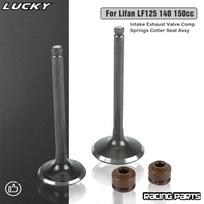 Motorcycle Intake Exhaust Valve Comp Springs Cotter Seal Assy For Lifan LF125 140 150cc Horizontal Engine Dirt Pit Bike ATV Quad