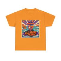Vibrant All Hands on Deck Tee, Beach Lover Shirt, Nautical Gift, Summer Apparel L