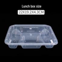 HANDUNYOU Disposable 4-Compartment Meal Prep Containers