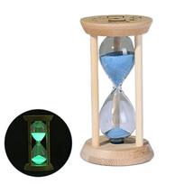 Kūrybingas Fluorescuojantis Smėlio laikrodis 1/10 Minutės Dekoratyvinis Smėlio laikrodis Švytintis Smėlio laikmatis Biuras Blue-1 Minute