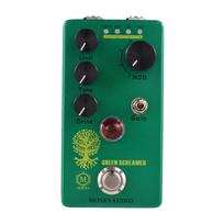 MOSKYAudio Booster/Overdrive Guitar Effect Pedal 4 Mode Switch & Level/Tone/Drive Controls Compact žalia