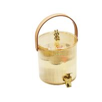 3.5L/5L Iced Beverage Dispenser Tea Lemonade Cans Jug No Dripping Cold Drinks Juice Dispensers For Home BBQ Parties  Kitchen beige