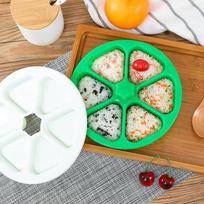 6 In 1 Triangle Rice Ball Sushi Lunch Box Japanese Sushi Mold for Making Seaweed Rice Roll Making Tool Mold 1PCS žalia